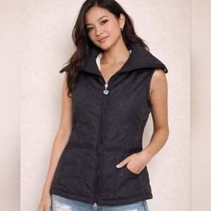 Three Hearts | Elegant Black Sleeveless Vest for Women, Size S